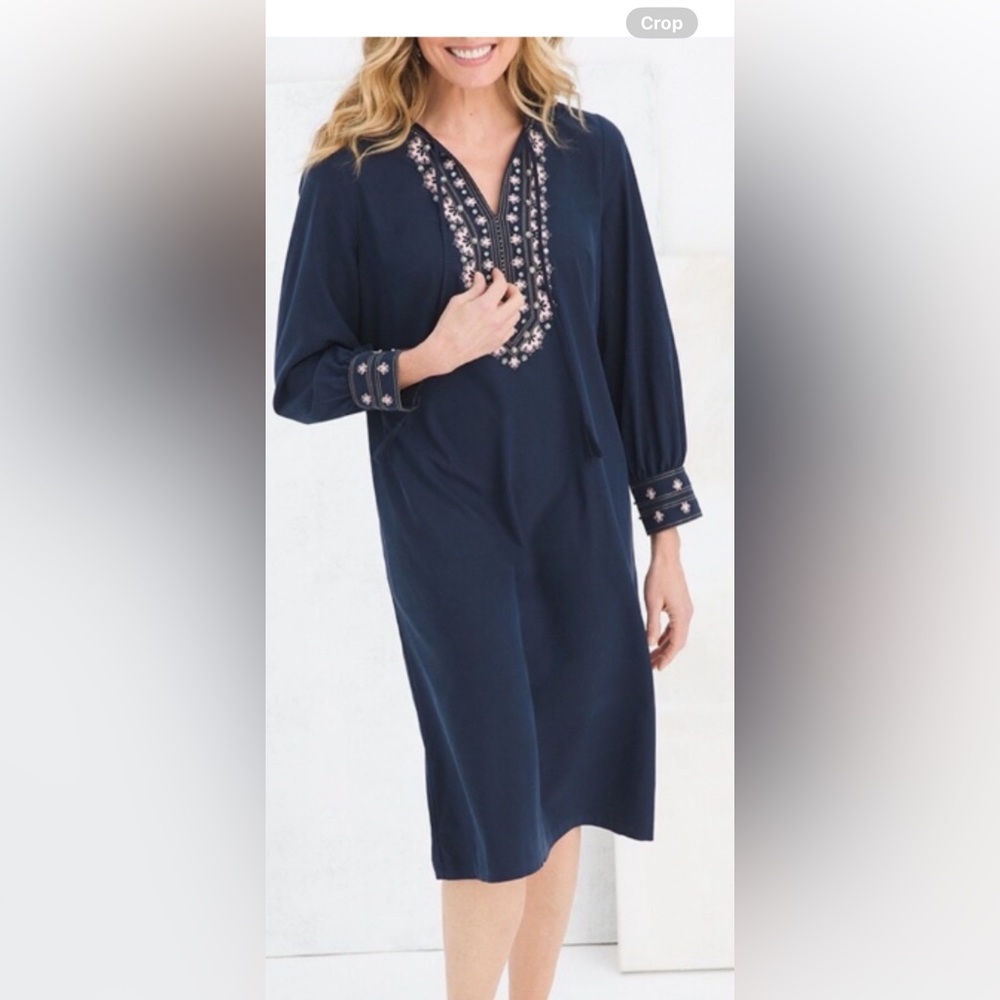 🌺Chico’s Midi Navy Dress
